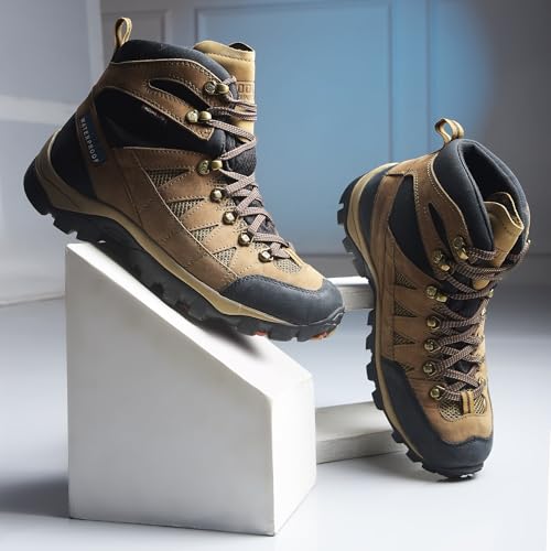 Image of Woodland Men's Tobacco Nubuk Waterproof Boots-UK-5 (EURO 39)
