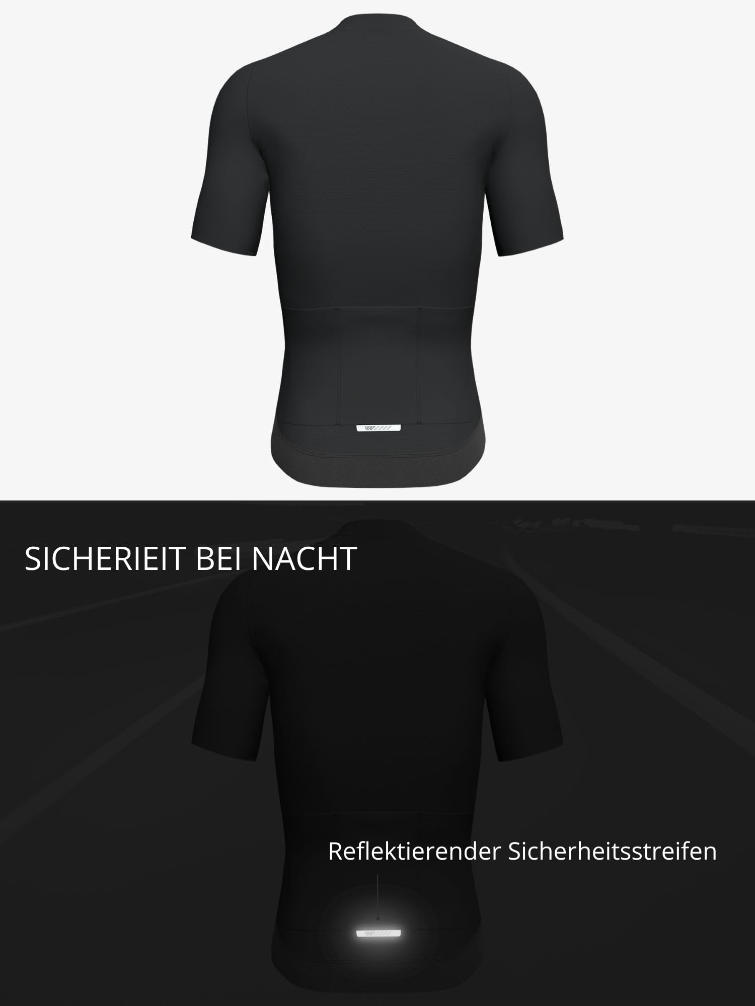 Wilibike - Maglia da ciclismo da uomo, a maniche corte (Slim Fit), per escursioni estive, traspirante, con 3 tasche posteriori e chiusura lampo, aderente (nota: veste piccola)