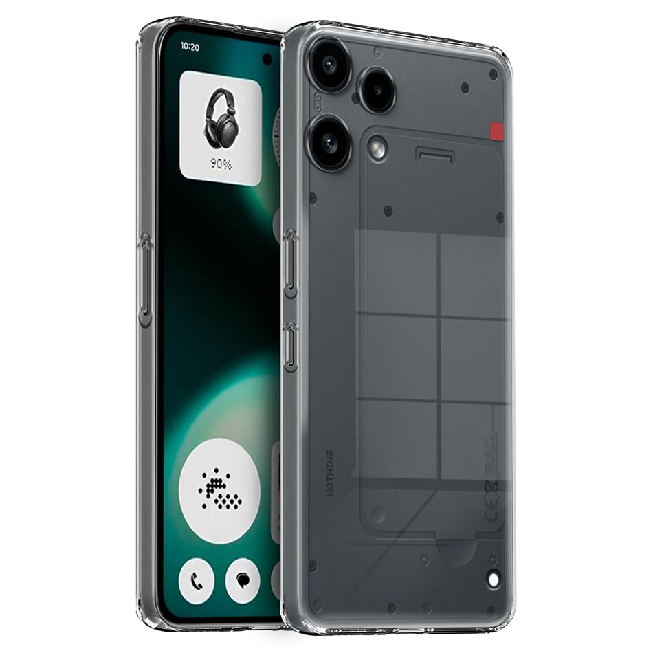 Image of Fashionury Crystal Clear Case for Nothing Phone 3a Lite 5G | Yellowing Resistance | Transparent TPU Silicone | Raised Camera Lips | Slim Transparent Cover
