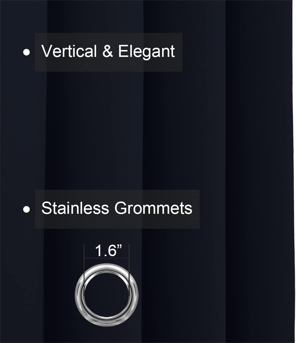 LA PALMA Extra Wide Sliding Door Curtains – Blackout Patio Sliding Glass Door Drapes Thermal Insulated for Living Room Dividers for Bedroom Noise Reducing Privacy Grommet Top 1 Panel