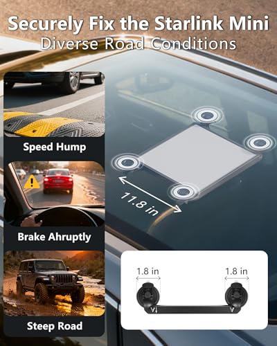 Save on Starlink Mini Suction Mount - Strong Grip & Vibration-Proof