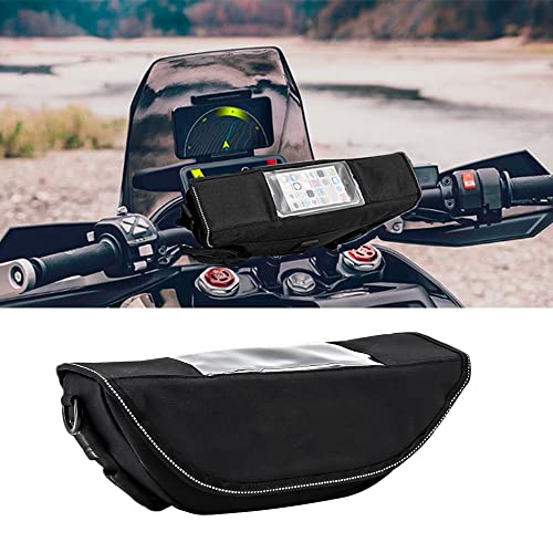 Bolso impermeable para manillar de moto YADISI para Norden 901 y 701 SUPERMOTO/ENDURO, color negro miniatura 1