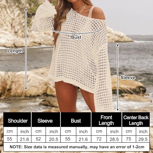 Image of CoCozy Crochet Cover Up for Women Mesh Hollow Out Bikini Cover Ups for Swimwear Summer Swimsuit 2026