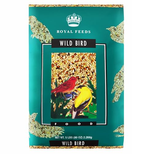 Wild Bird Seed 5 Lbs, Premium Mixed Wild Birdseeds, Nut Free Mix Feed, Nutrient-Rich Birdseeds, Supports Daily Energy Growth & Healthy Balanced Diet, Bird Seed for Outside Feeders