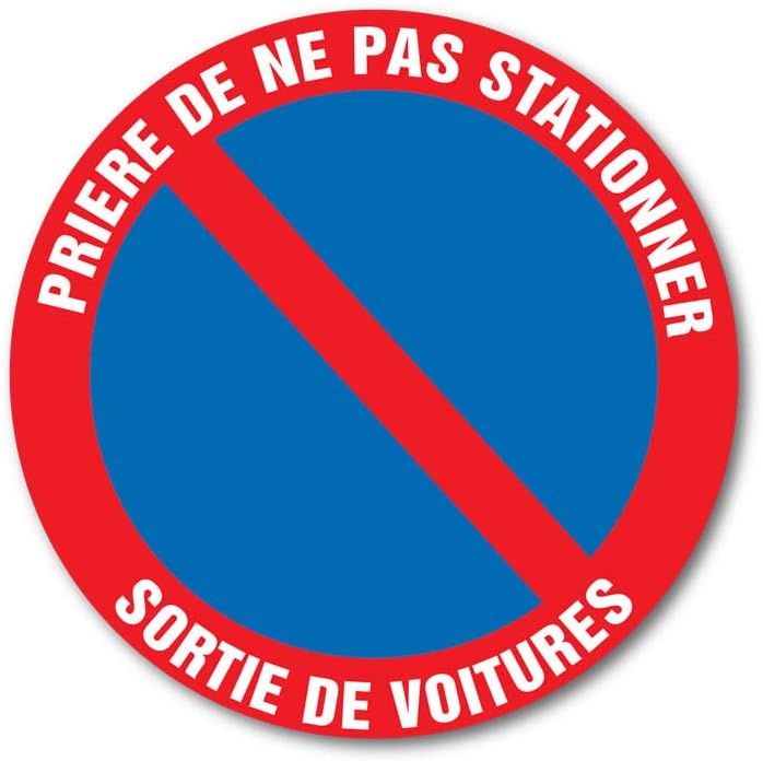 Panneau Parking Visiteurs Plastique Pvc 1 Mm - Diam. 300 Mm