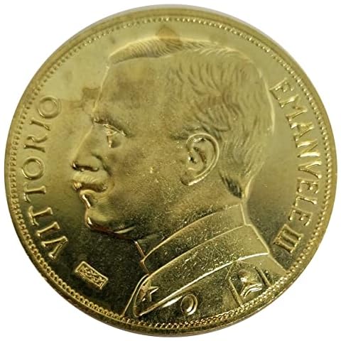 vinciann Copy Coin 50 Lire 1912 Victor Emmanuel III Plow Ears 2,8 cm Collection Cover