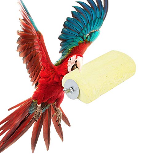 Bird Grinding Stone,Parrot Chewing Toy Bird Parrot Calcium Teeth Mouth Molar Grinding Stone Safe for Birds Beak Grinding for Hunting with Stand and Claws Toy - Image 2