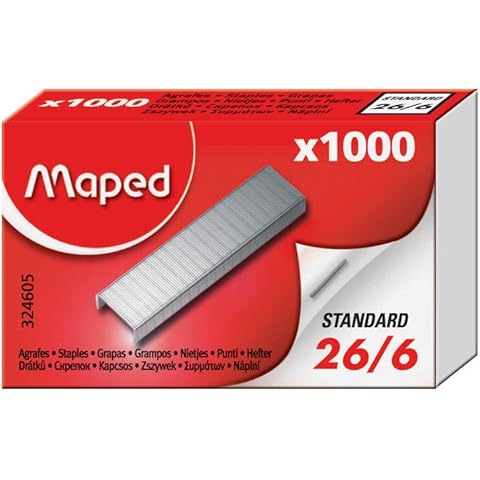 Maped - Grapas 26/6 en Caja Compacta - 1000 Unidades Cover