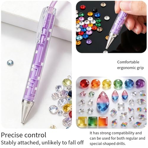 Rhinestone Painting Pen - Electric Art Tool for DIY Crafts | Wax-Free Gems with Tray & Ergonomic Design for Christmas Decorations, Home Projects, Rhinestone Art, Adults, Beginners and Holiday Crafting