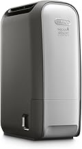 De'Longhi Tasciugo AriaDry Light Portable Dehumidifier, Zeolite and Ionizer Technology, Removes up to 7.5 L/Day, Dry Clothes, Anti-Mildew and Quiet, Swing and Timer Function, Grey, (DNS80)