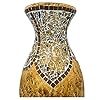 Zorigs Vase – Made of Terracotta with Yellow Tan Glass Mosaic Pieces – Exquisite Home Decor Accent Piece – 18 x 10 Inches - for Hallway, Bedroom, Living Room - Image 3