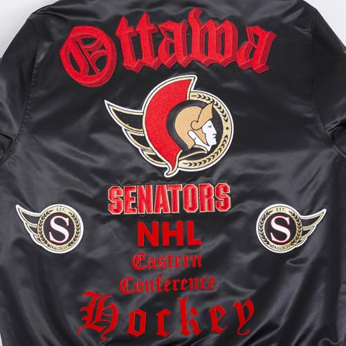 Image of Pro Standard Mens NHL Old English Satin Jacket