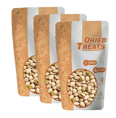 Image of Dried Treats Dried Fruits Nuts And Seeds (Irani Pistachios /Pista, 750g (3x250g))