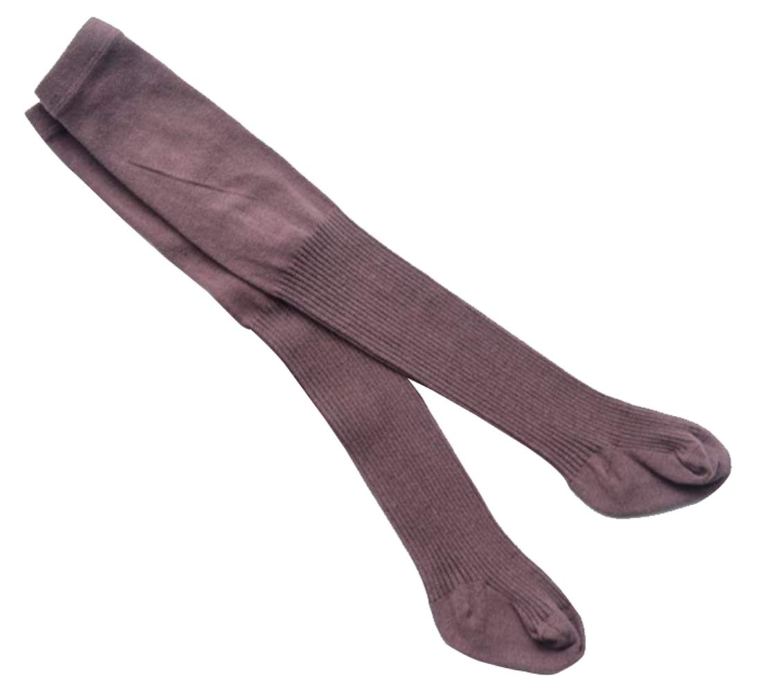 Ding-dong Baby Kid Girl Cotton Tights(Style 8, Light Coffee,6-12M)