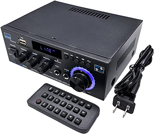 【新品】パワーアンプ USB/SDカード再生可 Amazon.co.jp: アンプ 40W X 2チャンネル Bluetooth5.0 パワー