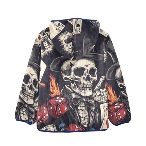 Skull Girls Fleece Jacket Girls Fall Jacket Girls Zip Up Hoodie Girls Sherpa Jacket 2-10T2