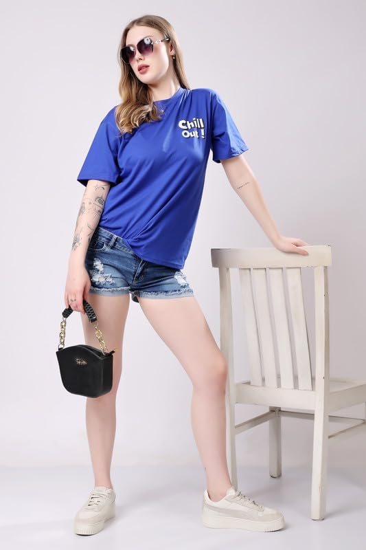 Image of London Hills Women's Cotton Blend Oversized Fit Oversized Tshirt | Oversized Tshirt - Pack of 2