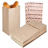 ❤ El inferior de bolsas kraft pan adopto diseño único y no es fácil de rasgar, incluso puede soportar hasta 70g, lo que cumple con sus requisitos de alta capacidad.