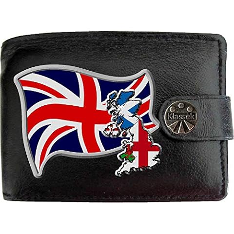 Klassek Men's Wallet with British Flag Design Cover
