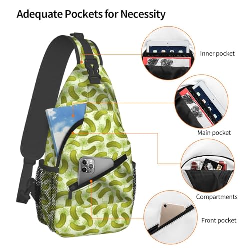 Sushi Dill Pickles Stylish Men'S Messenger Bag - Durable Polyester, Huge Capacity & Adjustable Strap4