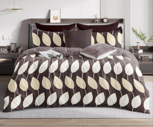 Image of The Royal King Collection 350 TC King Size Bedsheet with 2 King Size Pillow Covers| Beautiful Designer Flat Sheet | Luxury Soft Sheet (3pcs Set) |108x108 inches. (Multicolor-6619)