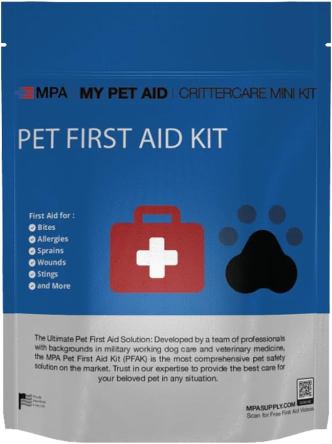 MPA Pet First Aid Kit, Designed for Minor Injuries, Cuts, Burns, Sprains by Medics with Veterinary Experience