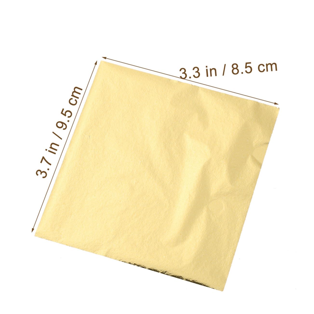 KONTONTY Metallic Foil Flakes Gold-Faced Paper 200 Sheets of Imitation Foil for Arts and Handcrafts