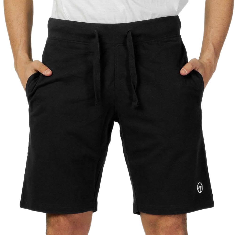 Sergio Tacchini Men's Black Shorts, Black, XL