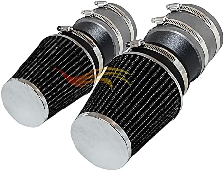 Short Ram Air Intake Kit + Filter Combo BLACK PIPE AND GREY Compatible For 08-12 MB C300 3.0 / C350 3.5