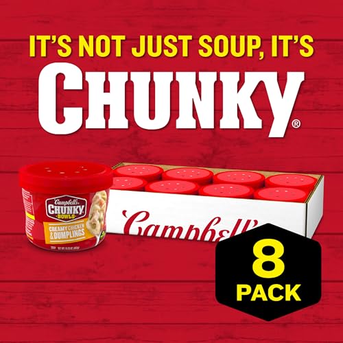 Campbell's Chunky Soup, Creamy Chicken and Dumplings Soup, 15.25 oz Microwavable Bowl (Case of 8) image 4
