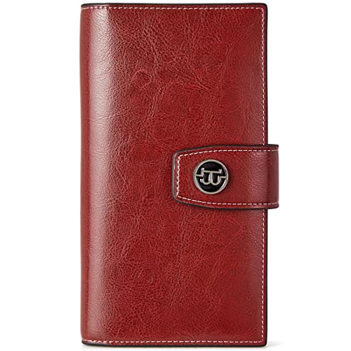 BOSTANTEN Womens Leather Wallets Bundle Womens Leather Laptop Briefcase