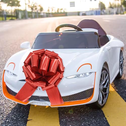 Image of 14 Inch Large red Bow,1Pcs Big Bow for Present,Great Gift Bows for appliances,Bikes,Table Decorations and Party Events (Metallic Red)