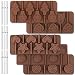 Cozihom 6 Cavity Silicone Lollipop Mold, Chocolate Mold, Typical Round, Stars & Hearts, Bowknots, Christmas, Smile Faces Shape, 5 PCS, and 130 PCS Lollipop Sticks.