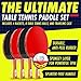 NIBIRU SPORT Professional Ping Pong Paddles Set of 4 - Table Tennis Paddles Set of 4 with 8 Balls and Carry Bag/Storage Case - Table Tennis Equipment & Ping Pong Accessories