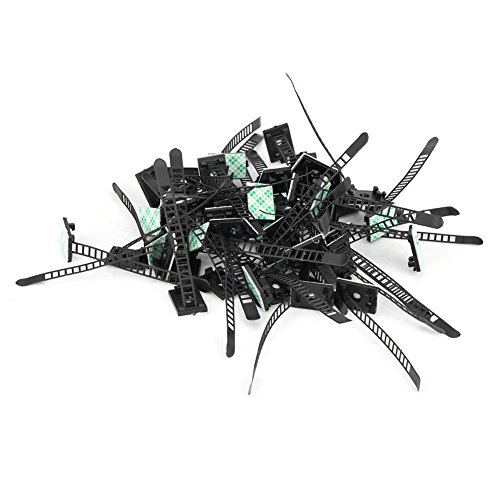 Clips para gestión de cables, abrazadera para atar cables, gestión de cables bajo mesa para un sistema discreto y eficiente de gestión de cables (Negro) miniatura 6
