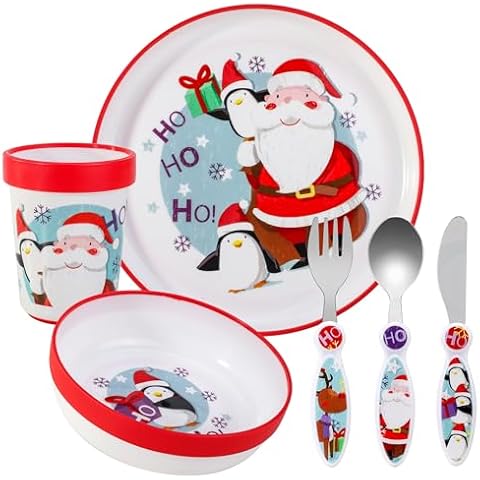 Christmas Kids 6 Piece Dinner Set Cover