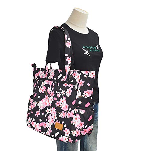 Image of CLOUDMUSIC Shoulder Tote Bag For Nurses Teachers Work Gym Travel Beach Women With Large Capacity Waterproof