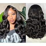 Tendersse Pre Cut Lace Front Wigs Human Hair Bouncy Body Wave Wigs 250% Density 100% Human Hair 12A Loose curl 13x4 Lace Frontal Wigs Pre Plucked with Baby Hair(22Inch)