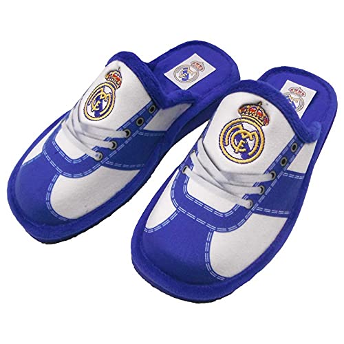 Zapatillas REAL MADRID andar en casa Estampado Cordones (43 EU, numeric_43) Cover