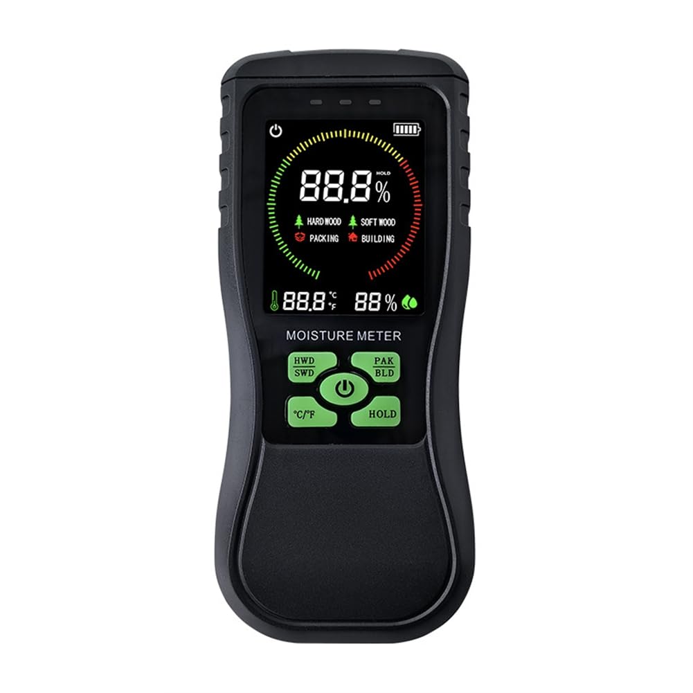 Littimoon Floor Wall Wood Moisture Meter Non-Destructive Detection Detector Wood Moisture Content Tester