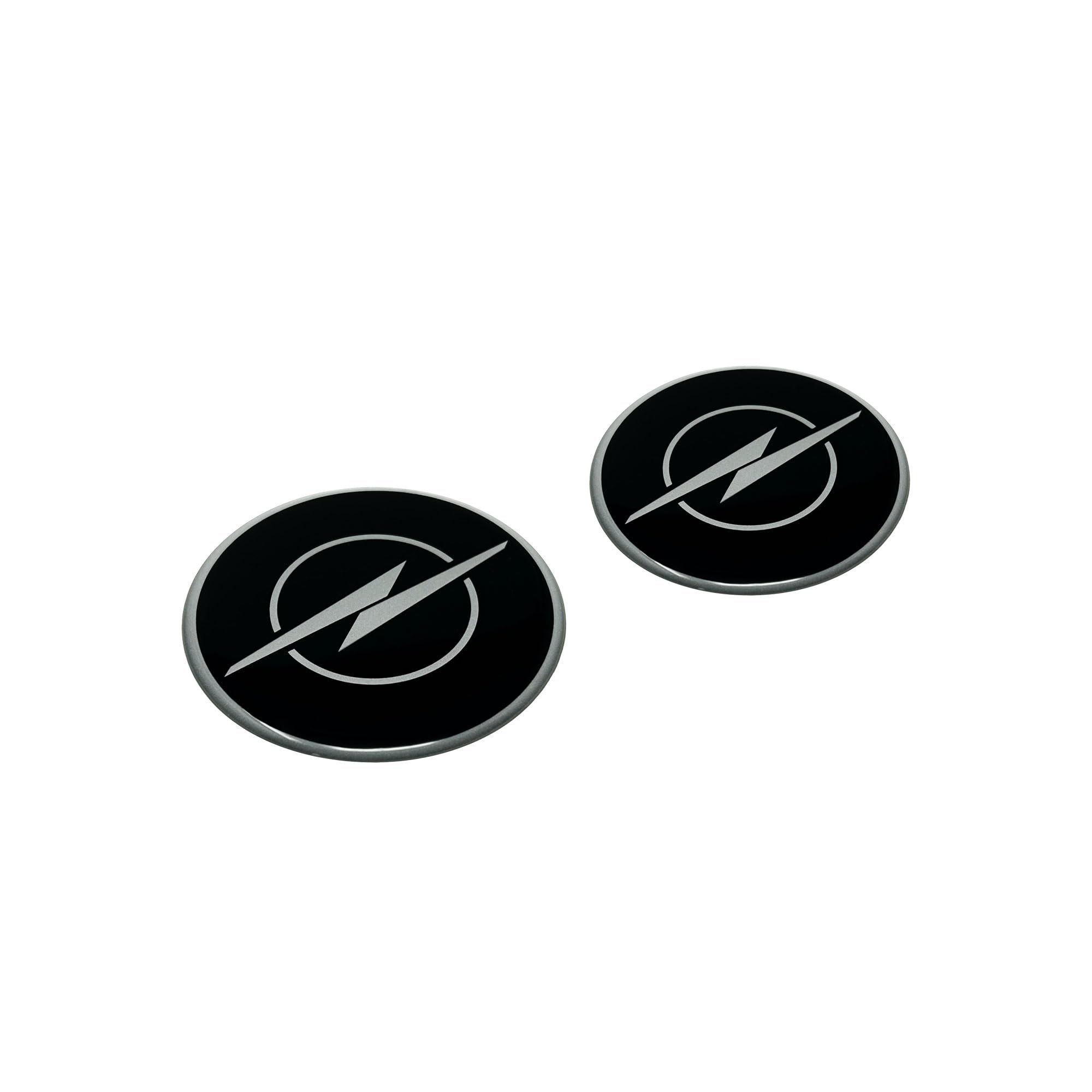 Stemma Adesivo 3D Compatibile con Opel Licenza Nero 12 mm