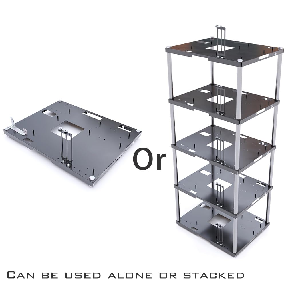 Case per PC a telaio aperto fai da te - Telaio da banco di prova per schede madri ATX/M-ATX/ITX, impilabile per miniere e case per computer all'aperto desktop (impilabile)
