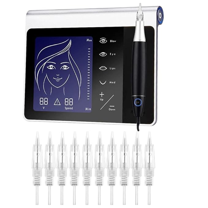 R A Products Charmer Princesses Touch Screen Permanent Makeup Machine PMU Electronic Tattoo Machine for eyebrow eyeliner With 10 Cartridges 1R-5, 3R-5-image-29