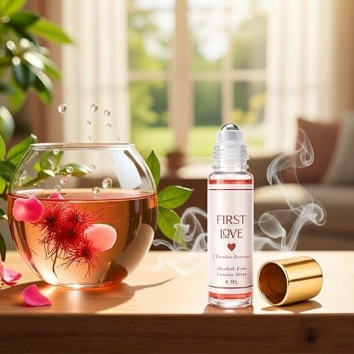 Perfume First Love Attar | Inspired by Luxury – Long-Lasting Alcohol-Free | Roll-On Attar | Perfume Oil with Lavandin, Italian Cedar & Warm Redwood – Ittar for Men & Women | 6 ML