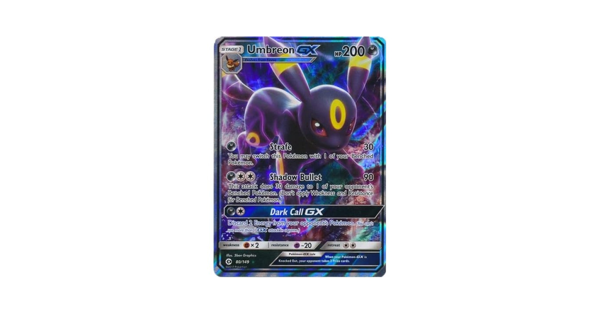 Amazon.com: Umbreon GX - 80/149 - Ultra Rare : Toys & Games