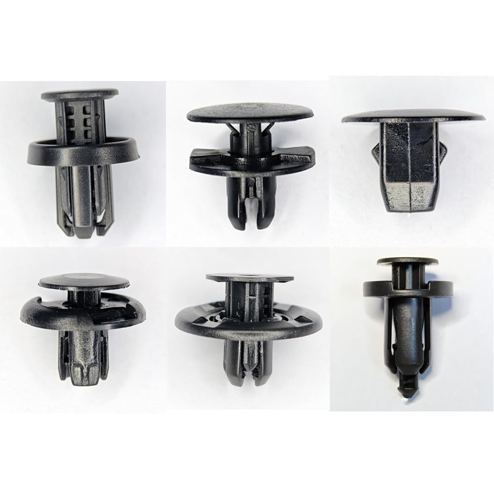 Fiusyooy 88PCS Push-Type Plastic Rivets: Compatible with Honda Acura Accord Civic CR-V Fit Odyssey, Bumper Fastener, Fender Liner Retainer Clips in 6