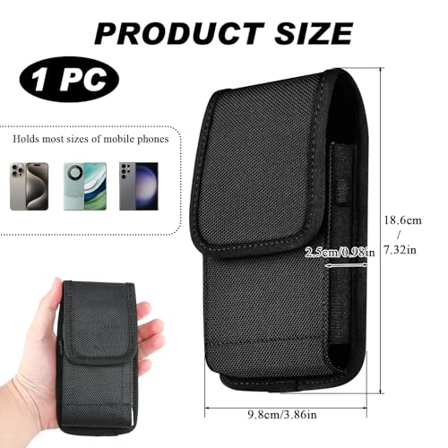 Handy-Gürteltasche mit RFID-Blocker, Schutzhülle und Gürtelclip, universell passend für Smartphone 15/14/13/S23 - Wasserdicht, stoßfest, für Outdoor-Aktivitäten, Berufstätige u. Reisende