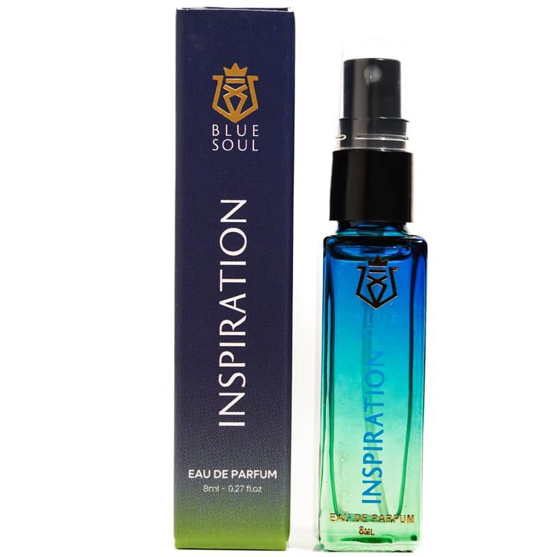 Image of Bluesoul Inspiration Premium Perfume Made in Dubai, Citrus Aromatic Fragrance with Bergamot Ginger and Black Tea, Long Lasting Unisex Eau de Parfum for Men and Women 8ml