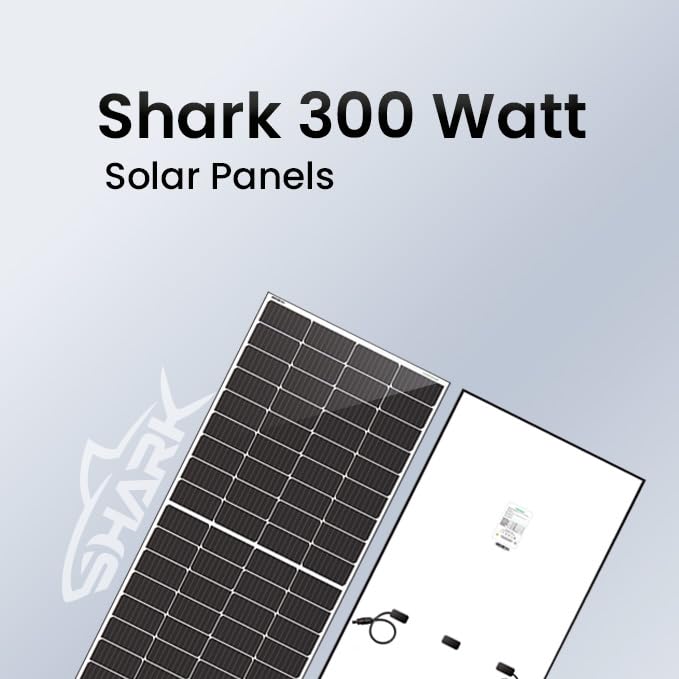 Image of Loom Solar Anodized Aluminium Panel 300W-12V 3 Star Rated Module for Inverter Battery (80Ah-150Ah) Charging|72 Cells Half Cut Design|Max. Current - 10.72 amps & Max. Voltage - 21 volts (pack of 2)