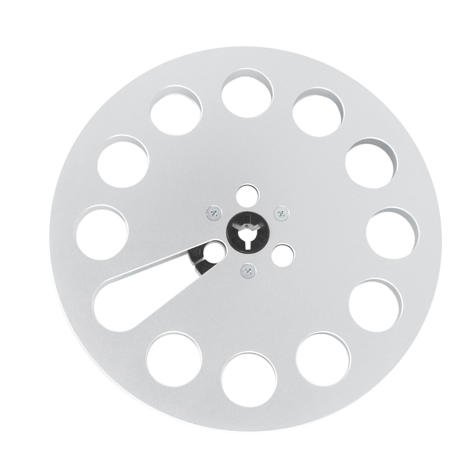 Hdoytxxm Silver 7Inch Empty Aluminum Tape Reel For 1 / 4Inch Tape Players With 11 Hole Adapter